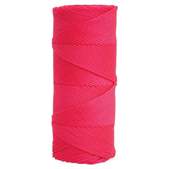 Kraft Tool Masons Line,500 ft,Braided Nylon,Pink BC355