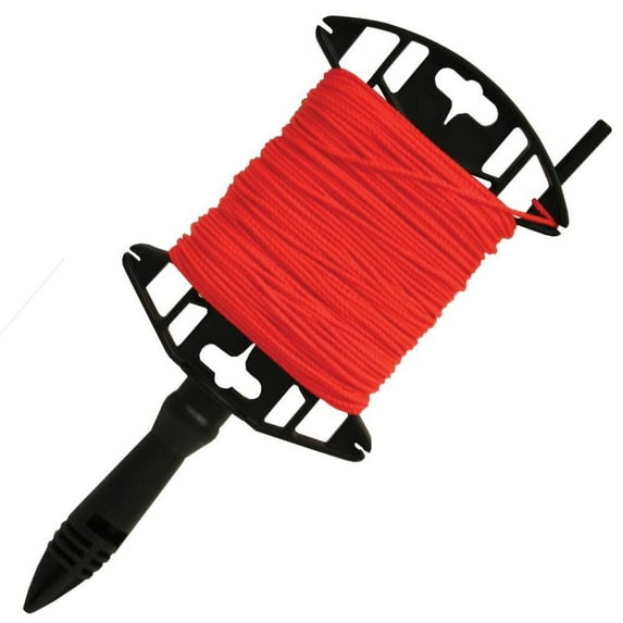 Kraft Tool Co Fluorescent Orange Braided Mason's Line - 250 Ft. Utility Winder