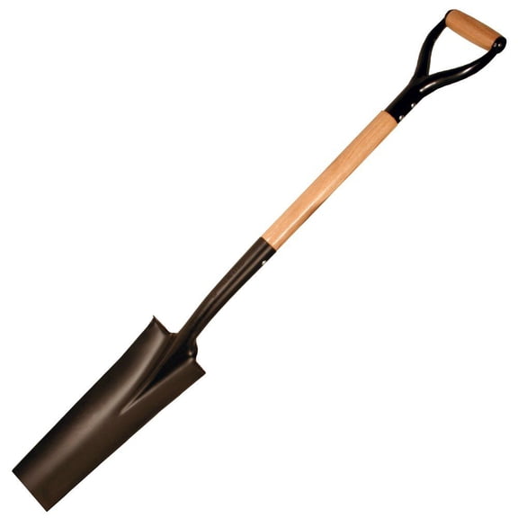 Kraft Tool Co 14 Gauge Tempered Steel Square Blade Drain Spade With D Handle