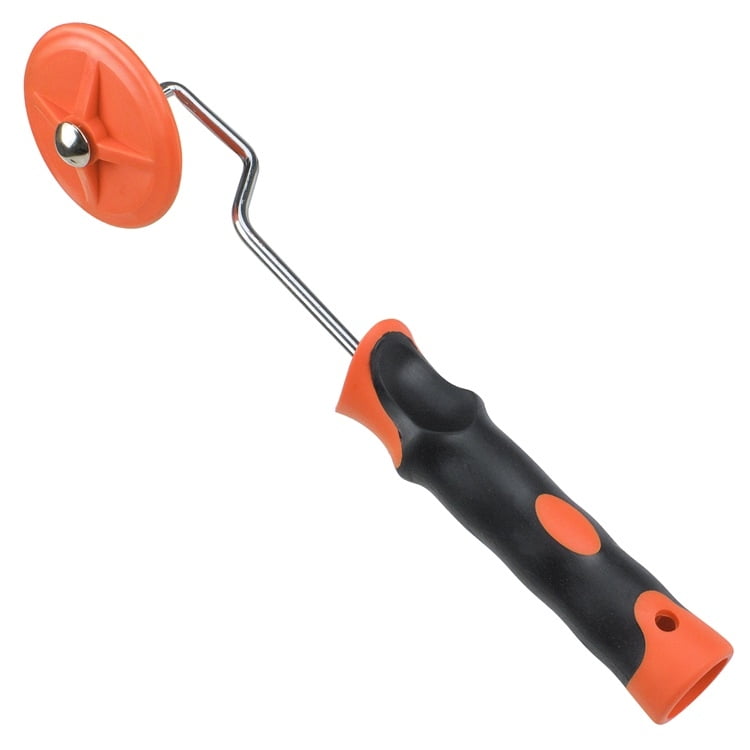 Blue Flat Face Touch-Up Roller with Plastic Handle