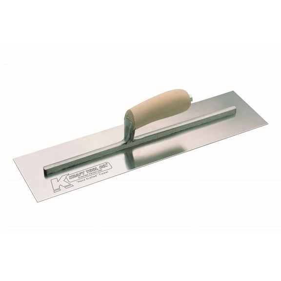 Kraft Tools CF232C 20"x5" Cement Trowel w/Camel Back Wood Handle