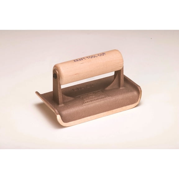 Kraft Tools CF318 6"x3" 3/8" R Bronze Hand Edger w/Wood Handle