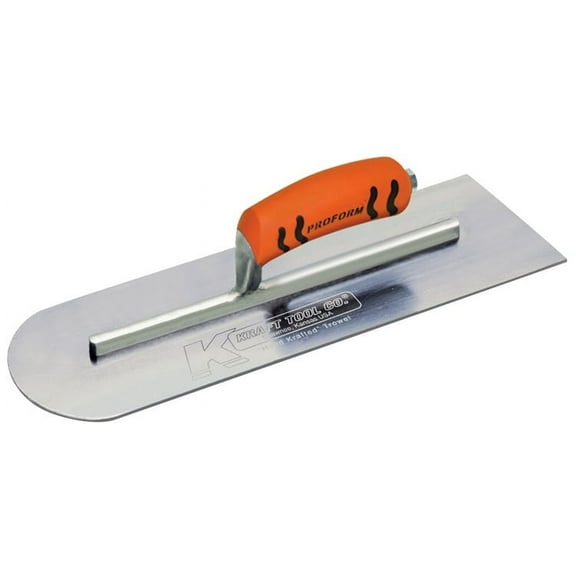 Kraft Tools CF343PF 18"x5" Round Front/Square Back Cement Trowel w/ProForm Handle
