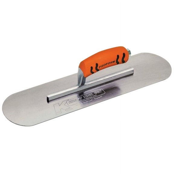 Kraft Tools CF437PF 14"x4" Carbon Steel Pool Trowel with ProForm Handle