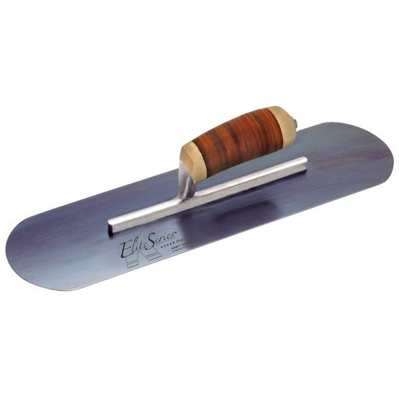 Kraft Tool CFE295BL Elite Series Five Star Blue Steel Pool Trowel with Leather Handle, 20 x 5-Inch,Multi