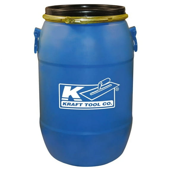 Kraft Tool Mixing Barrel w/Lid,15 gal,Plastic GG601