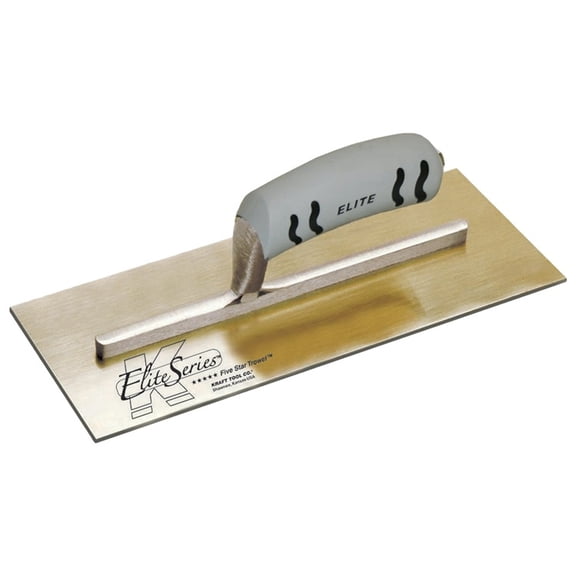 Kraft Tools PLE459PF 12"x5" Elite Series Five Star Golden Stainless Steel Trowel w/ProForm Handle