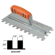 Kraft Tools ST411PF 1/4 x 3/8 x 1/4 Square-Notch Trowel with ProForm  Handle