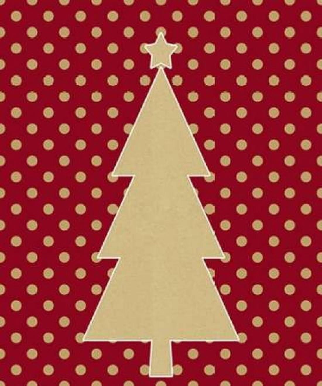 Kraft Tree on Polka Dot Canvas Art - Linda Woods (20 x 24)