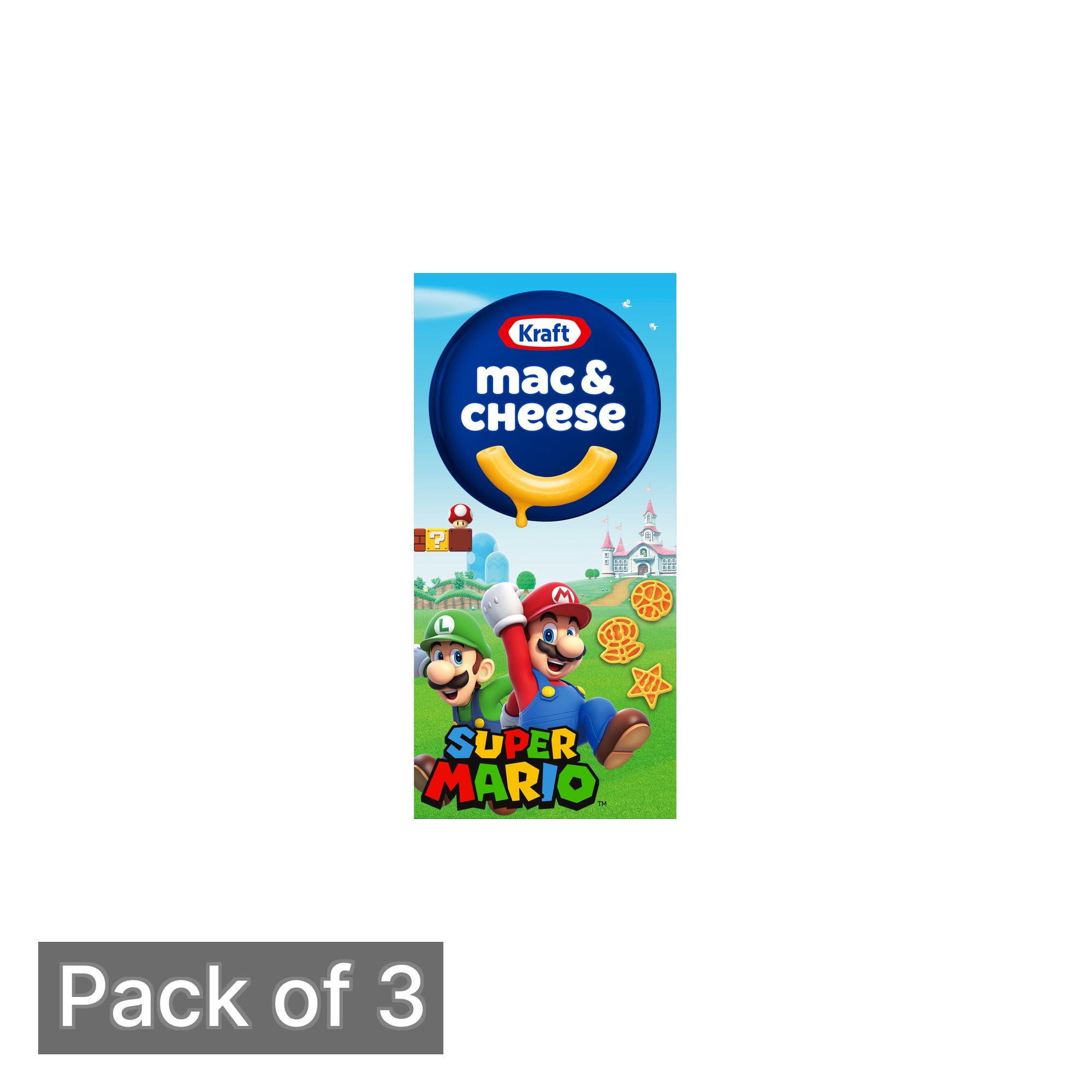 Kraft Mac & Cheese, Super Mario Shapes 5.5 oz Box (Pack of 3