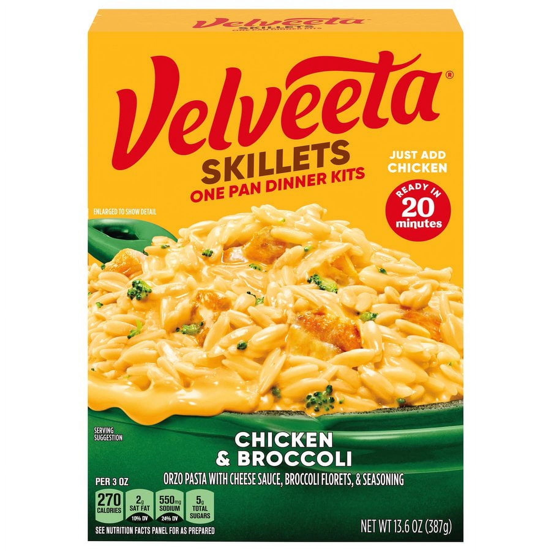 Kraft Velveeta Skillets Chicken &amp; Broccoli Dinner Kit - 13.6 oz Packaging May Vary (Pack of 2)