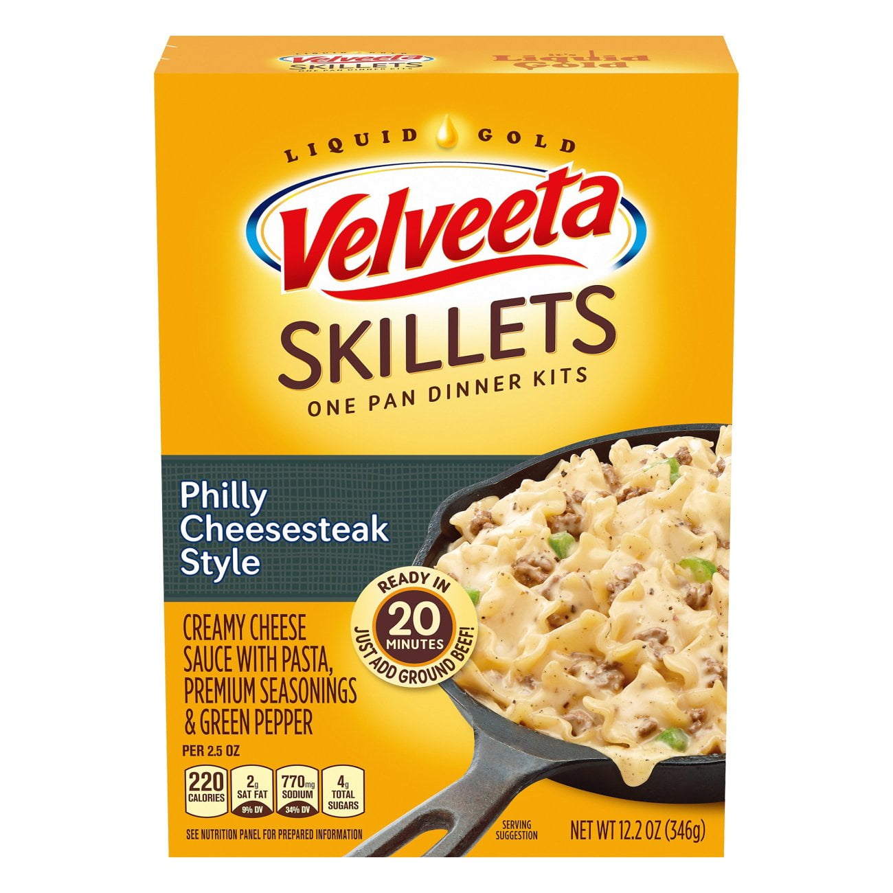 Kraft Velveeta Skillets Philly Cheesesteak Style Dinner Kit - 12.2 oz
