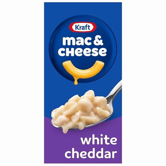 Kraft White Cheddar Mac & Cheese Macaroni and Cheese Dinner Pasta Shells, 7.3 oz Box