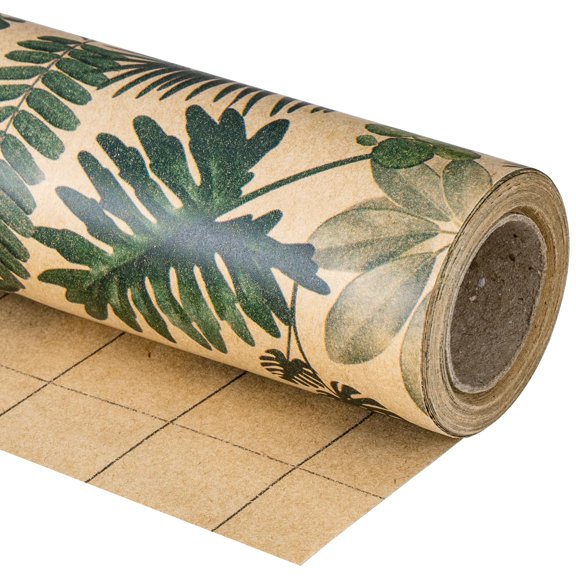 Kraft Wrapping Paper Roll - Mini Roll - Sun and Cloud Design Great for Birthday, Party, Baby Shower - 17 Inches X 32.8 Feet