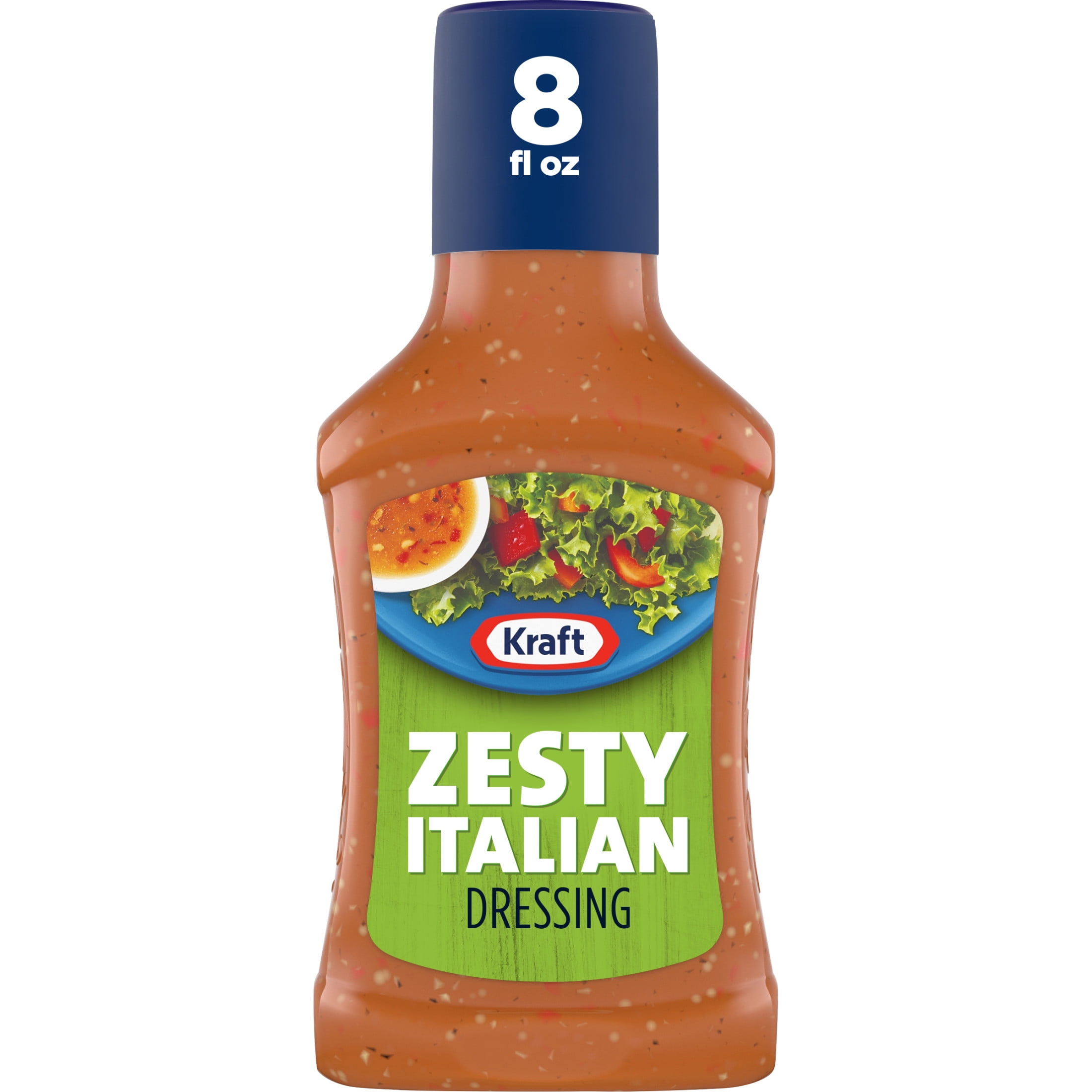 Kraft Zesty Italian Dressing, 8 fl oz Bottle