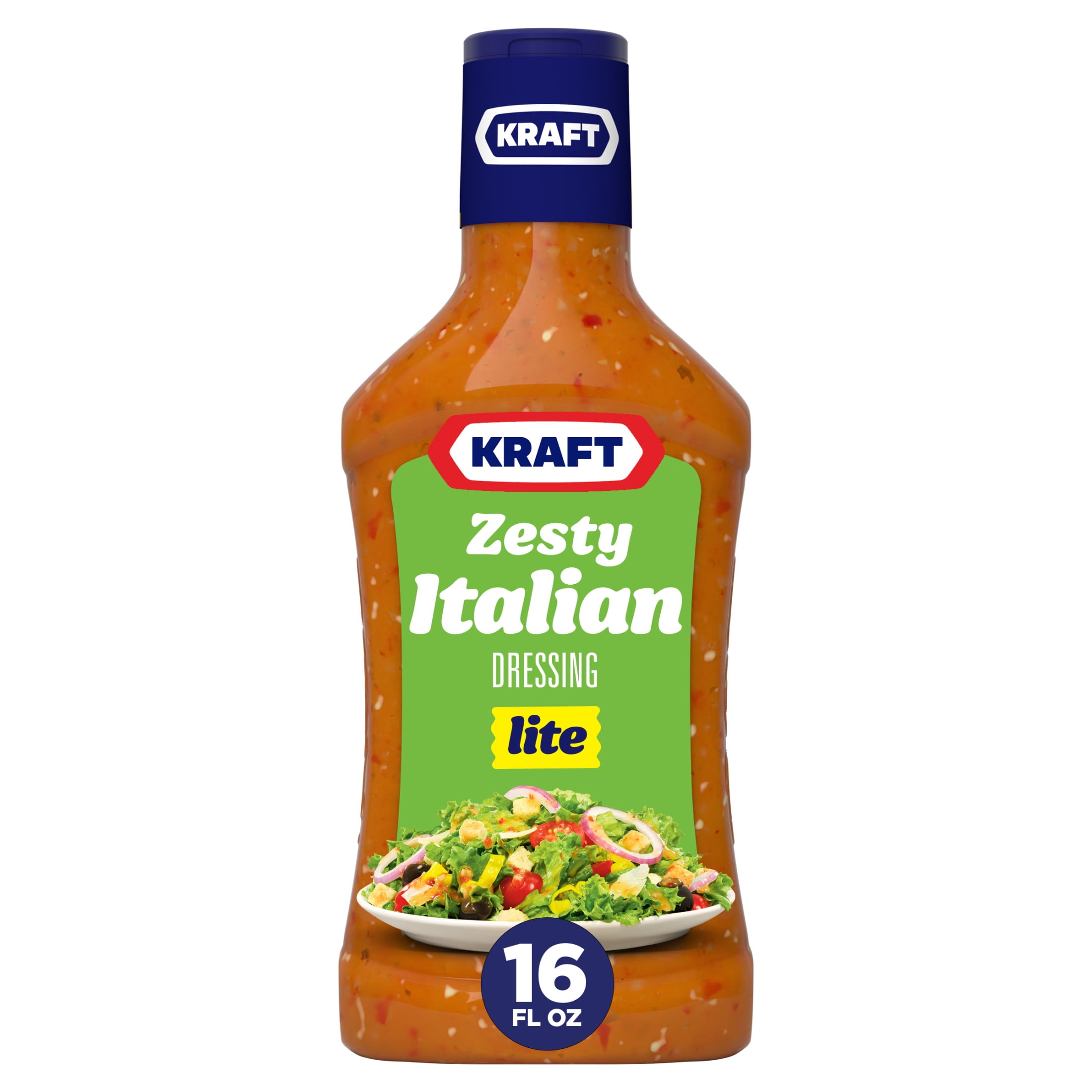 Kraft Zesty Italian Lite Dressing, 16 fl oz Bottle