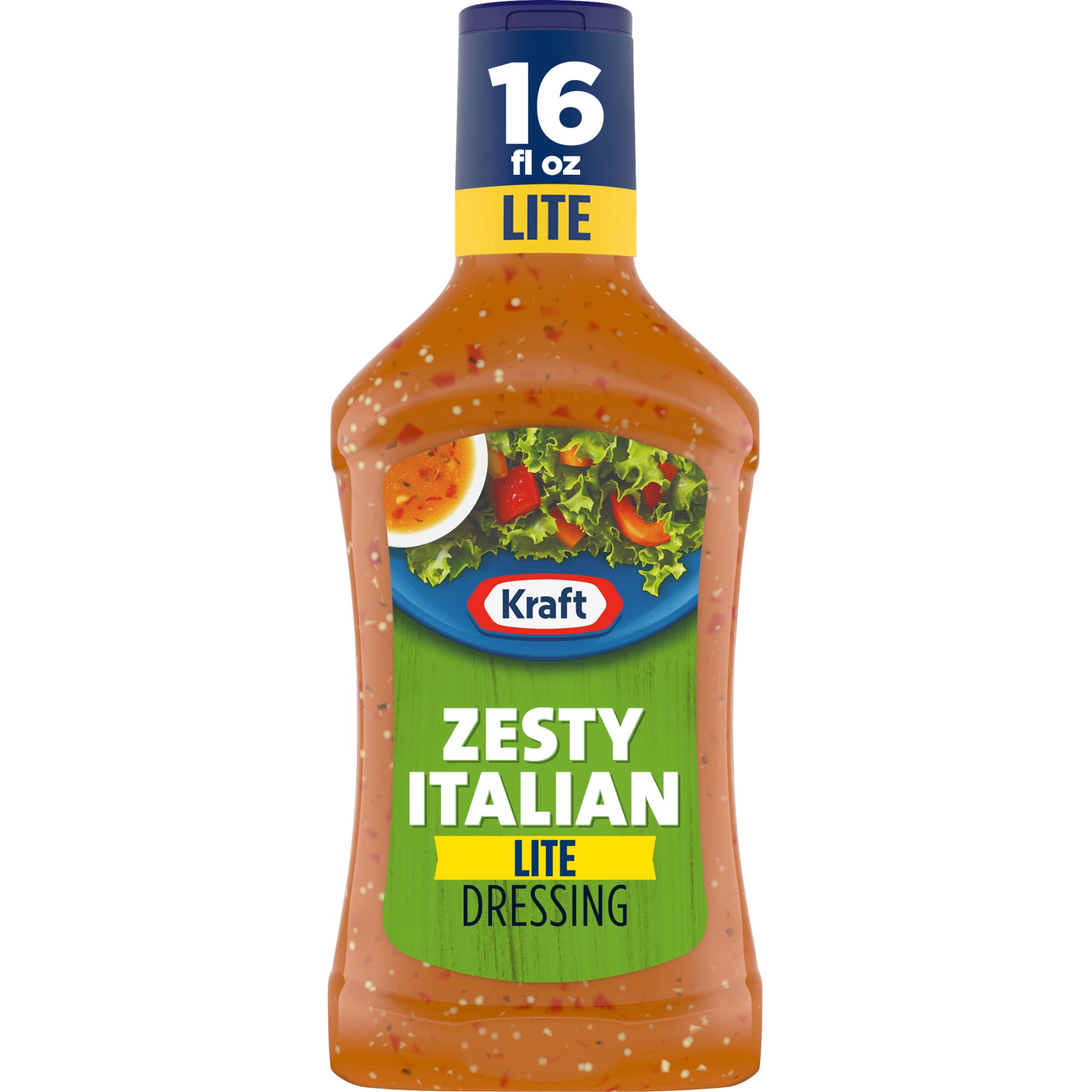 Kraft Zesty Italian Lite Dressing, 16 fl oz Bottle