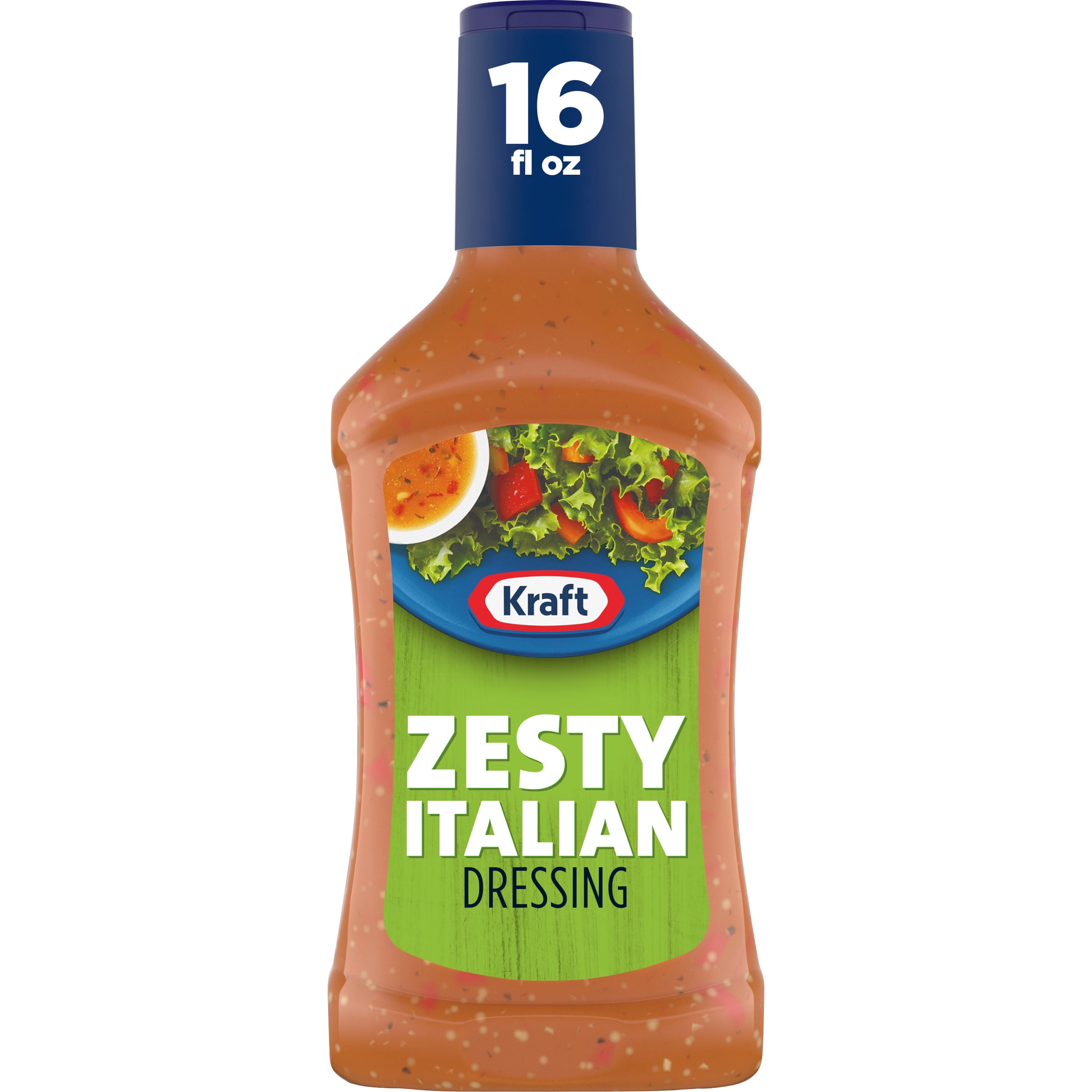Kraft Zesty Italian Salad Dressing, 16 fl oz Bottle - Walmart.com