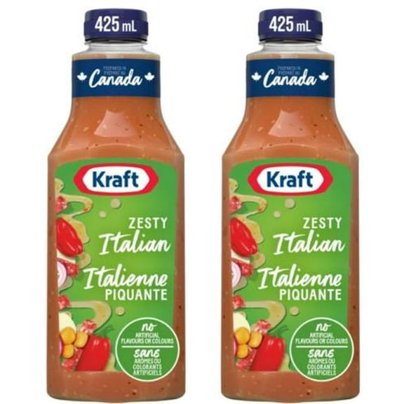 Kraft Zesty Italian Salad Dressing, 425ml (2 Pack)