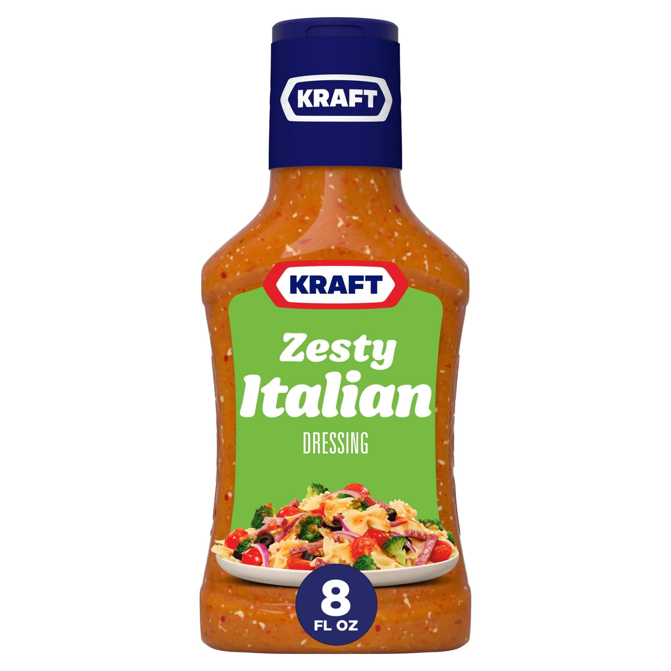 Kraft Zesty Italian Dressing, 8 fl oz Bottle