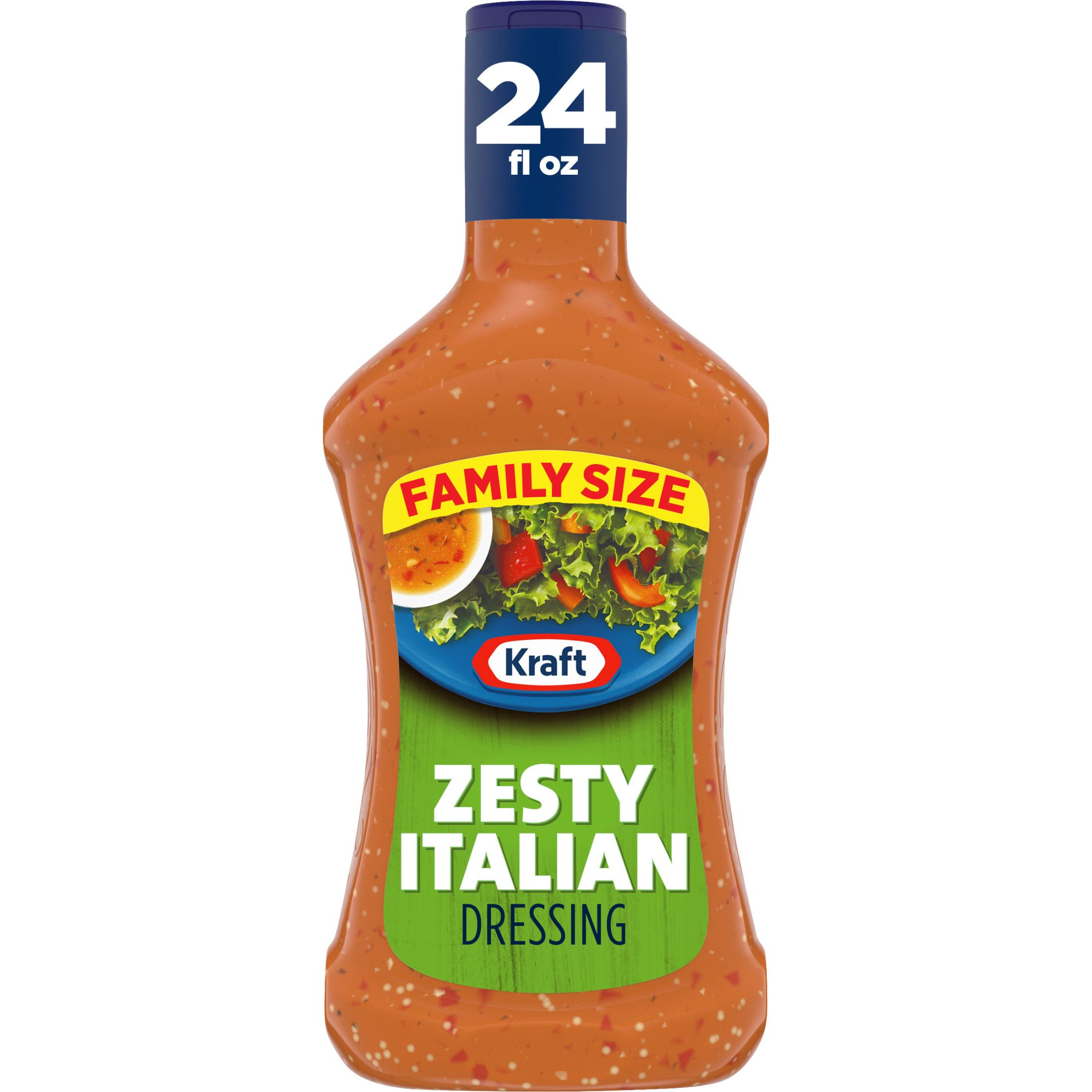 Kraft Zesty Italian Salad Dressing Family Size, 24 fl oz Bottle - image 1 of 12