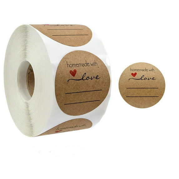 Kraft paper sealing stickers handmade stickers baking labels gift crafts holiday gift packaging decoration CA