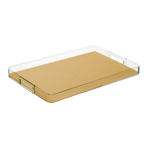 Kraftware 38629 Fishnet Rect. Handled Galery Tray 20 In. X 14 In. Camel