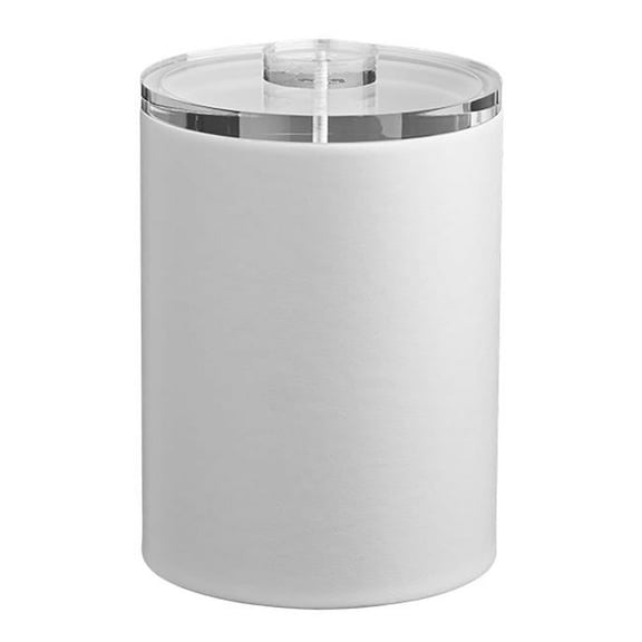 Kraftware 51642 2 qt. Contempo Tall Ice Bucket with Thick Lucite & No Handle, White