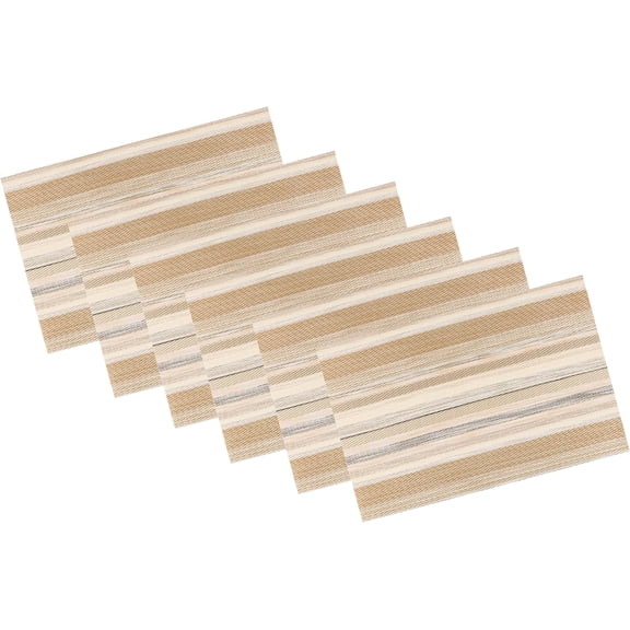 Kraftware EveryTable Collection Woven Placemats - Set/6 (18"x12") Rock Stratum