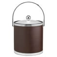 thumbnail image 1 of Sophisticates 3Qt Ice Bucket with Bale Handle, Bands and Acrylic Cover: Brown with Polished Chrome, 1 of 3