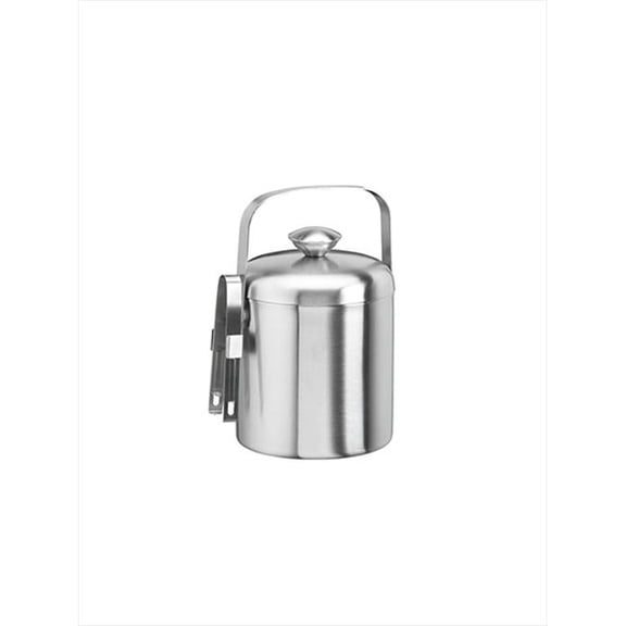 Kraftware 71410 Brushed 1.5 Quart Ice Bucket With Tong