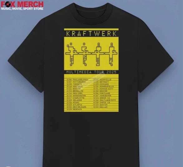 Kraftwerk Multimedia Tour 2025 Shirt