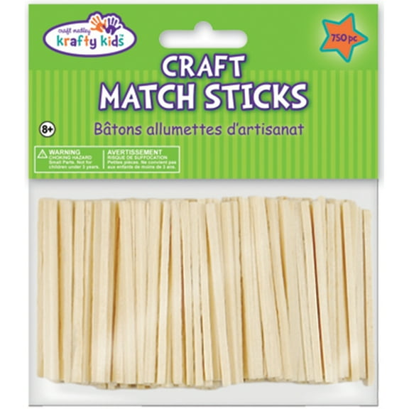 Krafty Kids Craft Match Sticks-Natural 2" 750/Pkg