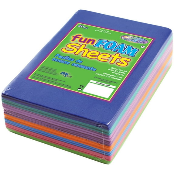 Krafty Kids Foam Sheets 4"X6" 1.5mm 30/Pkg-Fashion Colors