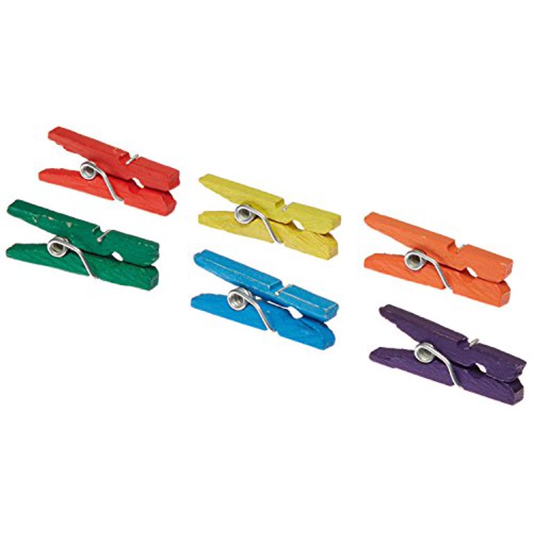 Krafty Kids Mini Wood Clothespins-Colored 1 45/Pkg