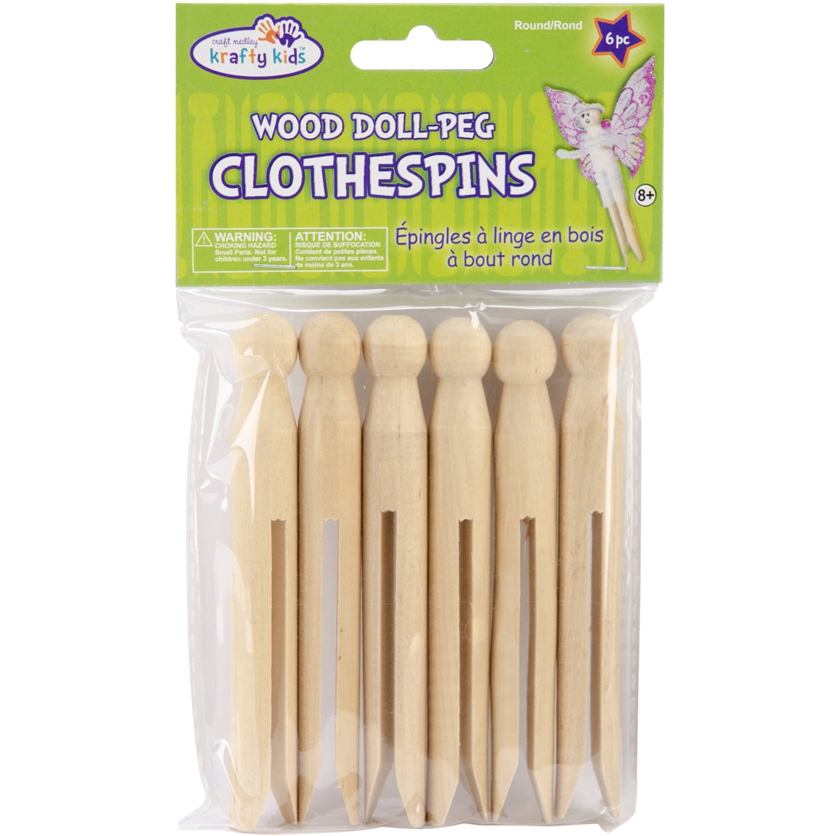 Penley Dollipins 50 Miniature Flat Clothespins Wood Crafts Model Making for  sale online