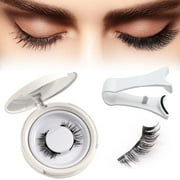 Krafty Magnetic Eyelashes, Krafty Magnetic Lashes, Krafty Magnetic Lashes No Glue Needed, Reusable Natural Look Krafty Magnetic Lashes with Applicator (Simple,2)
