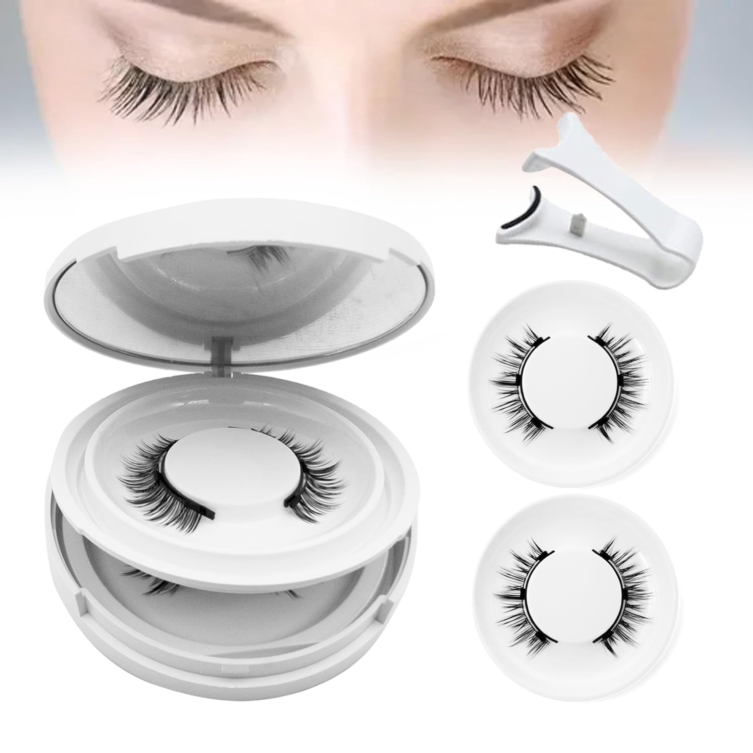 Krafty Magnetic Eyelashes,No Glue Needed Magnetic Eyelashes,Reusabl ...