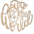 thumbnail image 1 of Krafty Supply 1/4" Birch Wood Joy to the World Wood Words Cutout | Merry Christmas wood | Christmas wreath | Christmas Door hanger | Wood Shapes | 14", 1 of 4