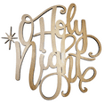 thumbnail image 1 of Krafty Supply 1/4" Birch Wood O Holy Night Wood Words Cutout | Merry Christmas wood | Christmas wreath | Christmas Door hanger | Wood Shapes | 6", 1 of 4