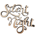 thumbnail image 1 of Krafty Supply 1/4" Birch Wood Silent Night Wood Words | Craft Letters Cutout | Merry Christmas wood | Christmas wreath | Christmas Door hanger | Wood Letter | Wood Words | Craft Letters | 12", 1 of 4
