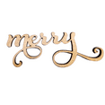 thumbnail image 1 of Krafty Supply 1/4" MDF Wood Word Merry | Craft Numbers | Merry Christmas wood | Christmas wreath | Christmas Door hanger | Wood Letter | Wood Words | Craft Letters | 18", 1 of 4