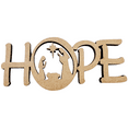 thumbnail image 1 of Krafty Supply 1/8" MDF Wood Hope Word with Nativity Scene | Christmas Crafts | Merry Christmas wood | Christmas wreath | Christmas Door hanger | Wood Letter | Wood Words | Craft Letters | 7", 1 of 4