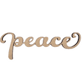 thumbnail image 1 of Krafty Supply 1/8" MDF Wood Peace- Script Font | Christmas Crafts | Merry Christmas wood | Christmas wreath | Christmas Door hanger | Wood Letter | Wood Words | Craft Letters | 6", 1 of 4