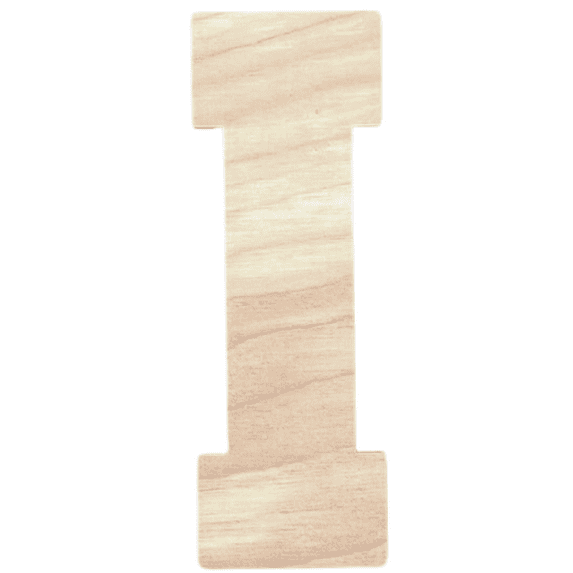 Krafty Supply - 10" Tall Birch Letter I| 1/4" Birch Plywood |Collegiate|Wooden Letter|Craft Alphabet Initials