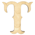 thumbnail image 1 of Krafty Supply 10" Tall Birch Plywood Letter T |1/4" Thick | Western Railroad | Wooden Letters | Craft Alphabet, 1 of 4