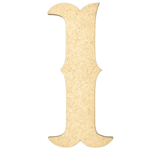 Krafty Supply 10" Tall MDF Letter 1 |1/4" Thick | Western Railroad | Wooden Letters | Craft Alphabet