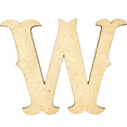 thumbnail image 1 of Krafty Supply 10" Tall MDF Letter W |1/4" Thick | Western Railroad | Wooden Letters | Craft Alphabet, 1 of 5