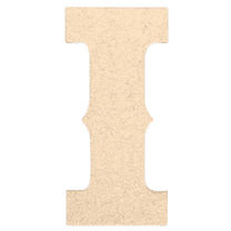 Krafty Supply 10" Tall Western Block - MDF Letter I | 1/8" Thick | Unfinished Wooden Letters | Craft Alphabet Initials