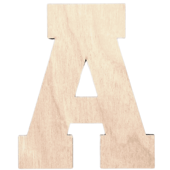 Krafty Supply - 12" Tall Birch Letter A | 1/4" Birch Plywood |Collegiate|Wooden Letter|Craft Alphabet Initials